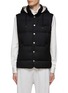 Main View - Click To Enlarge - BRUNELLO CUCINELLI - HOODED WATERPROOF WOOL FLANNEL PUFFER VEST