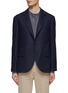 Main View - Click To Enlarge - BRUNELLO CUCINELLI - SINGLE BREASTED NOTCH LAPEL WOOL CASHMERE FLANNEL BLAZER