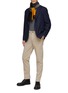 Figure View - Click To Enlarge - BRUNELLO CUCINELLI - SINGLE BREASTED NOTCH LAPEL WOOL CASHMERE FLANNEL BLAZER