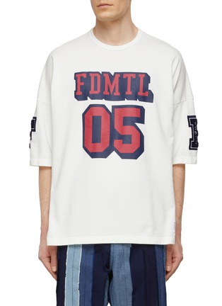 Main View - Click To Enlarge - FDMTL - Logo Print 'F' Patch Oversized Crewneck T-Shirt
