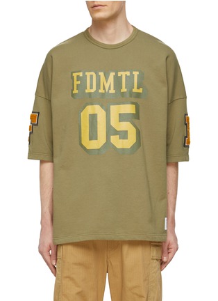 Main View - Click To Enlarge - FDMTL - Logo Print 'F' Patch Oversized Crewneck T-Shirt
