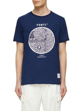 Main View - Click To Enlarge - FDMTL - Circle Paisely Printed Cotton Short Sleeve T-Shirt