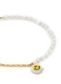 Detail View - Click To Enlarge - MARTHA CALVO - ‘ALL SMILES’ 14K GOLD PLATED FRESHWATER PEARL SMILEY CHARM BOX CHAIN NECKLACE