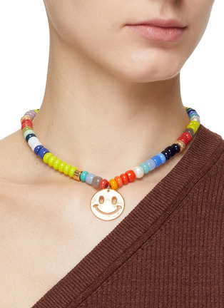 Figure View - Click To Enlarge - MARTHA CALVO - ‘SMILES ON ME’ FRESHWATER PEARL BEAD SMILEY FACE PENDANT NECKLACE