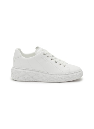 Main View - Click To Enlarge - JIMMY CHOO - ‘Diamond’ Low Top Lace Up Leather Sneakers