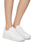 Figure View - Click To Enlarge - JIMMY CHOO - ‘Diamond’ Low Top Lace Up Leather Sneakers