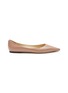 Main View - Click To Enlarge - JIMMY CHOO - ‘LOVE’ LOGO APPLIQUÉ POINT TOE PATENT LEATHER SKIMMER FLATS