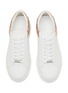 Detail View - Click To Enlarge - JIMMY CHOO - ‘ROME’ LOW TOP LACE UP GLITTER LEATHER SNEAKERS