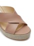 JIMMY CHOO - ‘Dovina’ 100 Leather Cross Strap Wedged Sandals