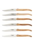 Main View - Click To Enlarge - LAGUIOLE EN AUBRAC - Olivewood Handle Stainless Steel Steak Knives — Set of 6