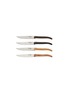 Main View - Click To Enlarge - LAGUIOLE EN AUBRAC - Full handle Steak Knives With Wooden Knife Rests — Set of 4