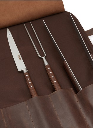 Detail View - Click To Enlarge - LAGUIOLE EN AUBRAC - Barbecue Serving Set With Leather Bag