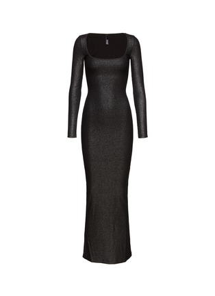 Main View - Click To Enlarge - SKIMS - ‘Soft Lounge’ Shimmer Long Sleeve Dress