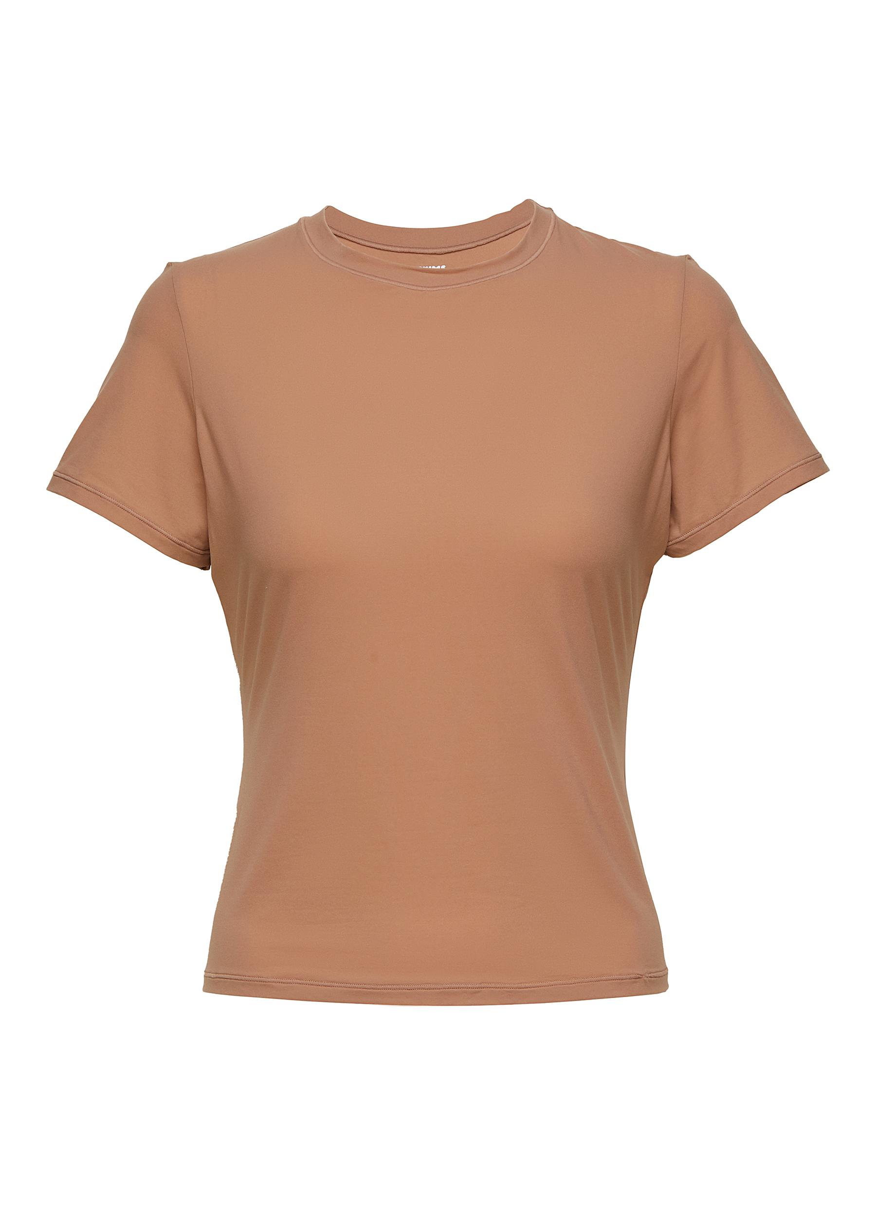 SKIMS Cotton Jersey T-Shirt Underwire Bra Chocolate 32A
