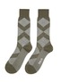 Main View - Click To Enlarge - PANTHERELLA - ‘ABDALE’ ARGYLE MOTIF MERINO WOOL BLEND ANKLET SOCKS