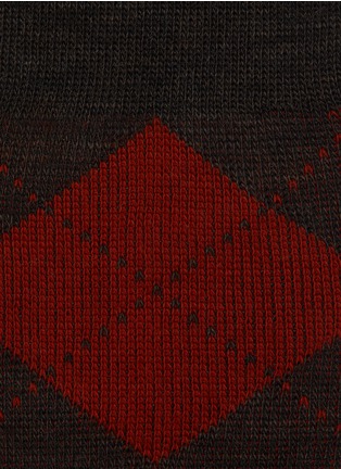 Detail View - Click To Enlarge - PANTHERELLA - ‘ABDALE’ ARGYLE MOTIF MERINO WOOL BLEND ANKLET SOCKS