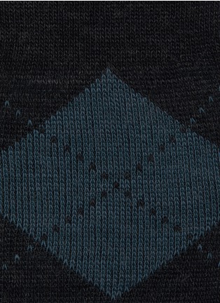 Detail View - Click To Enlarge - PANTHERELLA - ‘ABDALE’ ARGYLE MOTIF MERINO WOOL BLEND ANKLET SOCKS