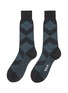 Main View - Click To Enlarge - PANTHERELLA - ‘ABDALE’ ARGYLE MOTIF MERINO WOOL BLEND ANKLET SOCKS