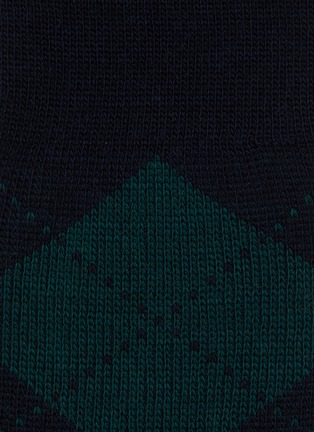 Detail View - Click To Enlarge - PANTHERELLA - ‘ABDALE’ ARGYLE MOTIF MERINO WOOL BLEND ANKLET SOCKS
