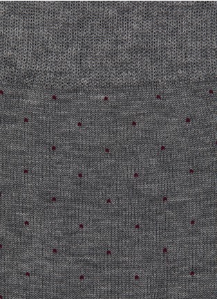 Detail View - Click To Enlarge - PANTHERELLA - ‘GADSBURY’ PINDOT MOTIF COTTON BLEND ANKLET SOCKS
