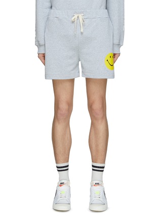 Main View - Click To Enlarge - JOSHUA’S - SMILEY FACE PATCH DRAWSTRING SHORTS