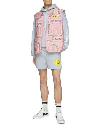 Figure View - Click To Enlarge - JOSHUA’S - SMILEY FACE PATCH DRAWSTRING SHORTS