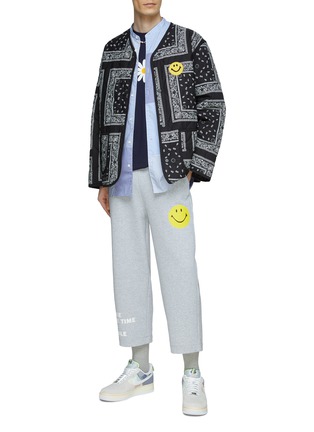 Figure View - Click To Enlarge - JOSHUA’S - SMILEY FACE WITH SLOGAN DRAWSTRING SWEATPANTS
