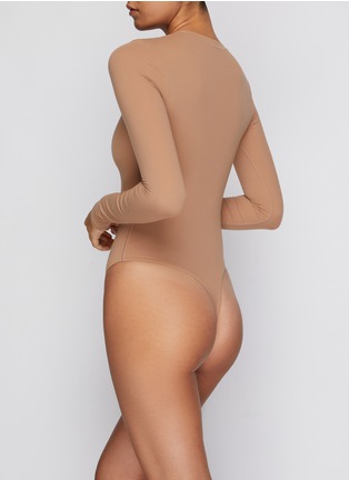 Back View - Click To Enlarge - SKIMS - ‘Fits Everybody’ Long Sleeve Crew Neck Bodysuit