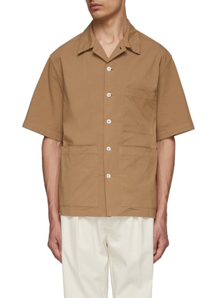 Main View - Click To Enlarge - BARENA - Cotton Blend Boxy Short Sleeve Shirt
