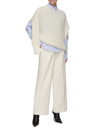 Figure View - Click To Enlarge - SA SU PHI - Two-Way Side Slit Cashmere Knit Sweater