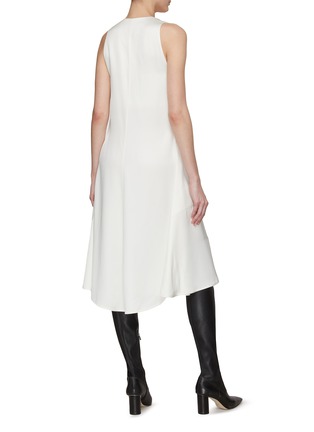 Back View - Click To Enlarge - SA SU PHI - Silk Blend V-Neck Sleeveless Midi Dress