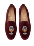 Detail View - Click To Enlarge - STUBBS & WOOTTON - ‘BRANDY’ ALMOND TOE EMBROIDERED VELVET LOAFERS