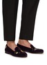 Figure View - Click To Enlarge - STUBBS & WOOTTON - ‘CELEBRATION’ ALMOND TOE DRINKS EMBROIDERED VELVET LOAFERS