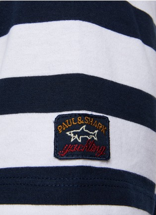  - PAUL & SHARK - Striped Cotton Pocket Crewneck T-Shirt