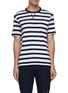 Main View - Click To Enlarge - PAUL & SHARK - Striped Cotton Pocket Crewneck T-Shirt