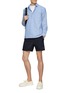 Figure View - Click To Enlarge - PAUL & SHARK - Contrast Side Stripe Drawstring Shorts