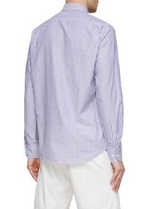 Back View - Click To Enlarge - PAUL & SHARK - LONG SLEEVE BUTTON DOWN STRIPED SHIRT