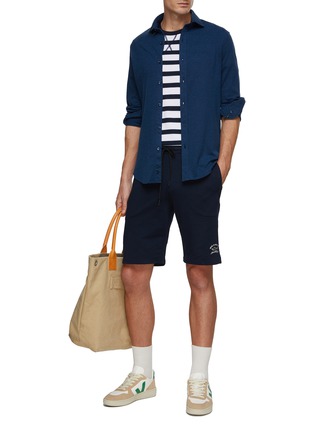 Figure View - Click To Enlarge - PAUL & SHARK - Wide Collar Cotton Jersey Shirt