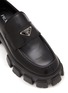 Detail View - Click To Enlarge - PRADA - Logo Plaque Lug Sole Leather Loafers