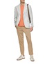 Figure View - Click To Enlarge - BRUNELLO CUCINELLI - Single Breasted Notched Lapel Striped Linen Blazer