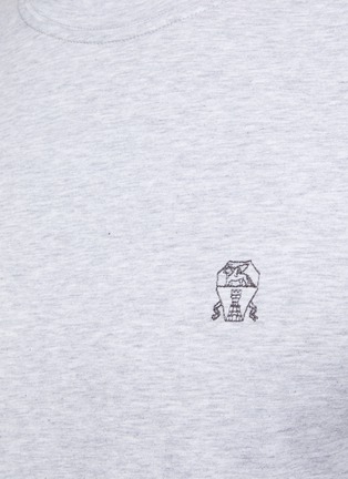  - BRUNELLO CUCINELLI - Chest Logo Cotton Crewneck T-Shirt