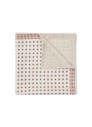 Main View - Click To Enlarge - BRUNELLO CUCINELLI - Square Patterned Silk Pocket Square