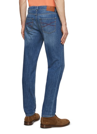 Back View - Click To Enlarge - BRUNELLO CUCINELLI - Stretchy Washed Slim Jeans