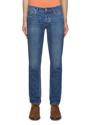 Main View - Click To Enlarge - BRUNELLO CUCINELLI - Stretchy Washed Slim Jeans