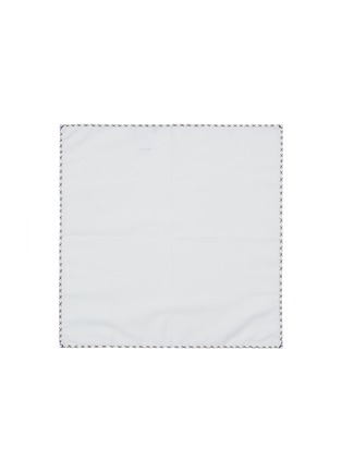 Figure View - Click To Enlarge - BRUNELLO CUCINELLI - Embroidered Edge Cotton Pocket Square