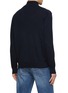 Back View - Click To Enlarge - BRUNELLO CUCINELLI - Suede Front Panel Cotton Knit Zip Up Jacket