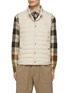BRUNELLO CUCINELLI - Quilted Linen Wool Blend Snap Button Vest