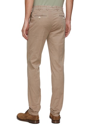 Back View - Click To Enlarge - BRUNELLO CUCINELLI - FLAT FRONT STRAIGHT LEG CHINOS