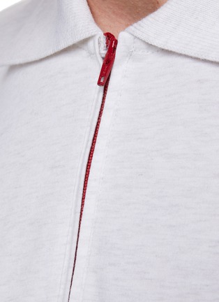  - BRUNELLO CUCINELLI - Half Zip Spread Collar Short Sleeve Polo Shirt