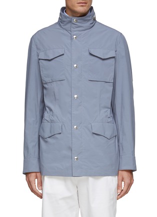 Main View - Click To Enlarge - BRUNELLO CUCINELLI - FLAP CHEST POCKET CONCEALED TOGGLE HOOD PARKA
